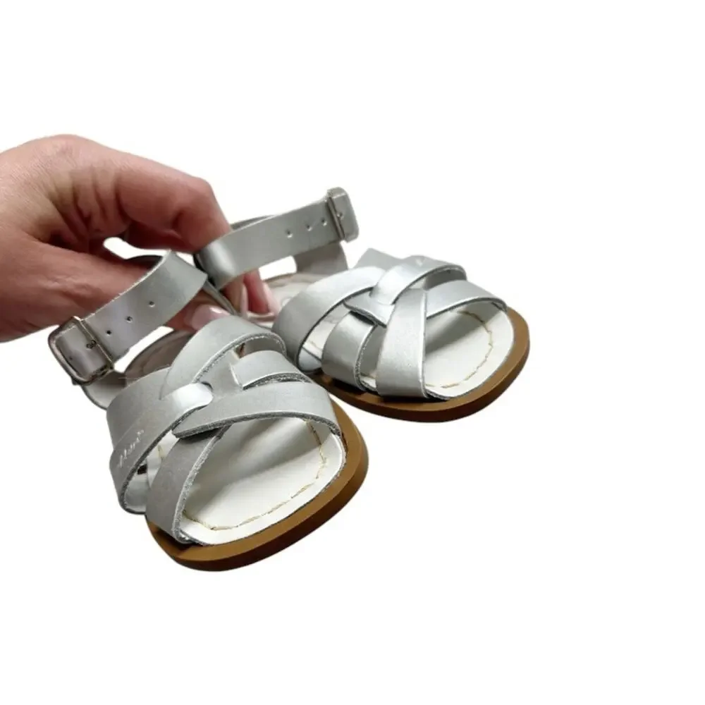 NWOT Salt Water Silver Sandals Size 6c